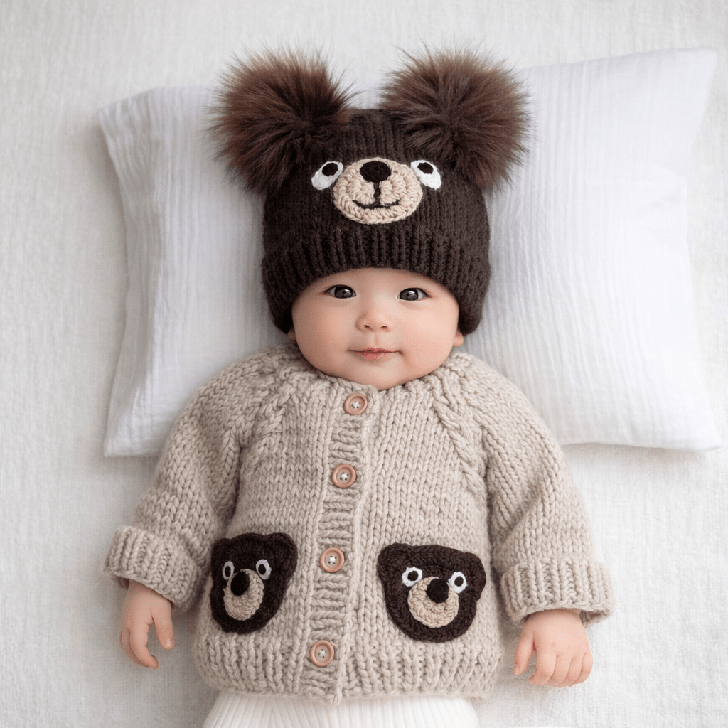 Brown Bear Cardigan for Baby & Toddler - Sweaters