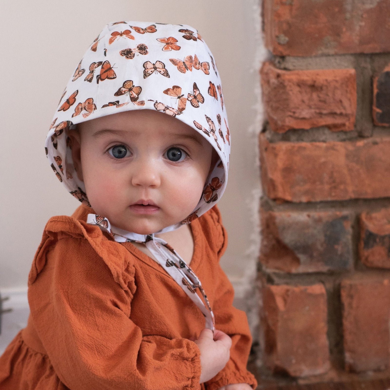 Butterflies Danish Bonnet for Infants & Toddlers - bonnets