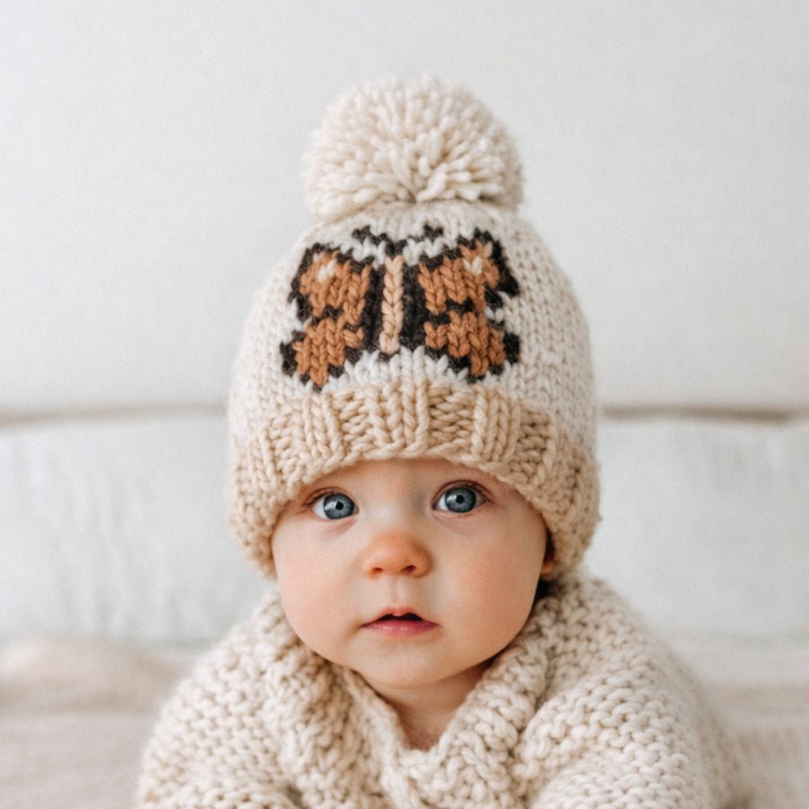 Butterfly Hand Knit Beanie Hat - Beanie Hats