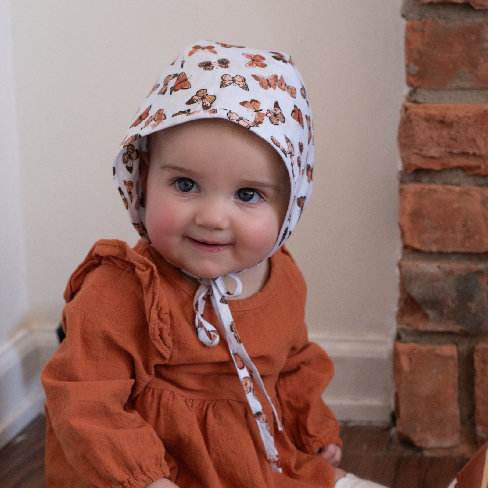 Butterflies Danish Bonnet for Infants & Toddlers