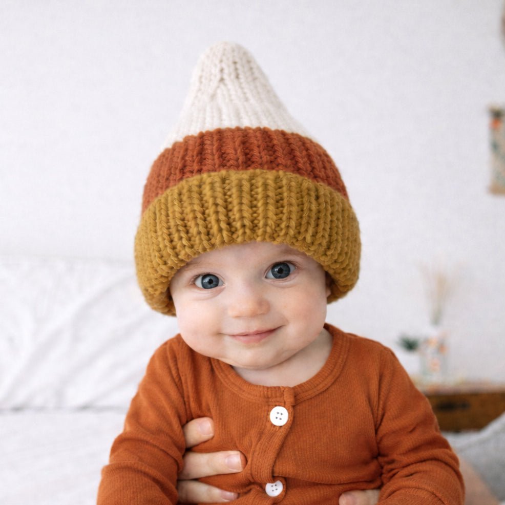 Candy Corn Beanie Hat Pecan for Baby & Kids - Beanie Hats