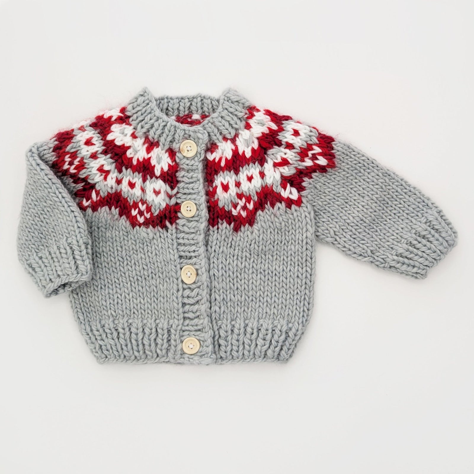 Fairisle Red Cardigan Sweater for Baby & Toddler due July - Sweaters