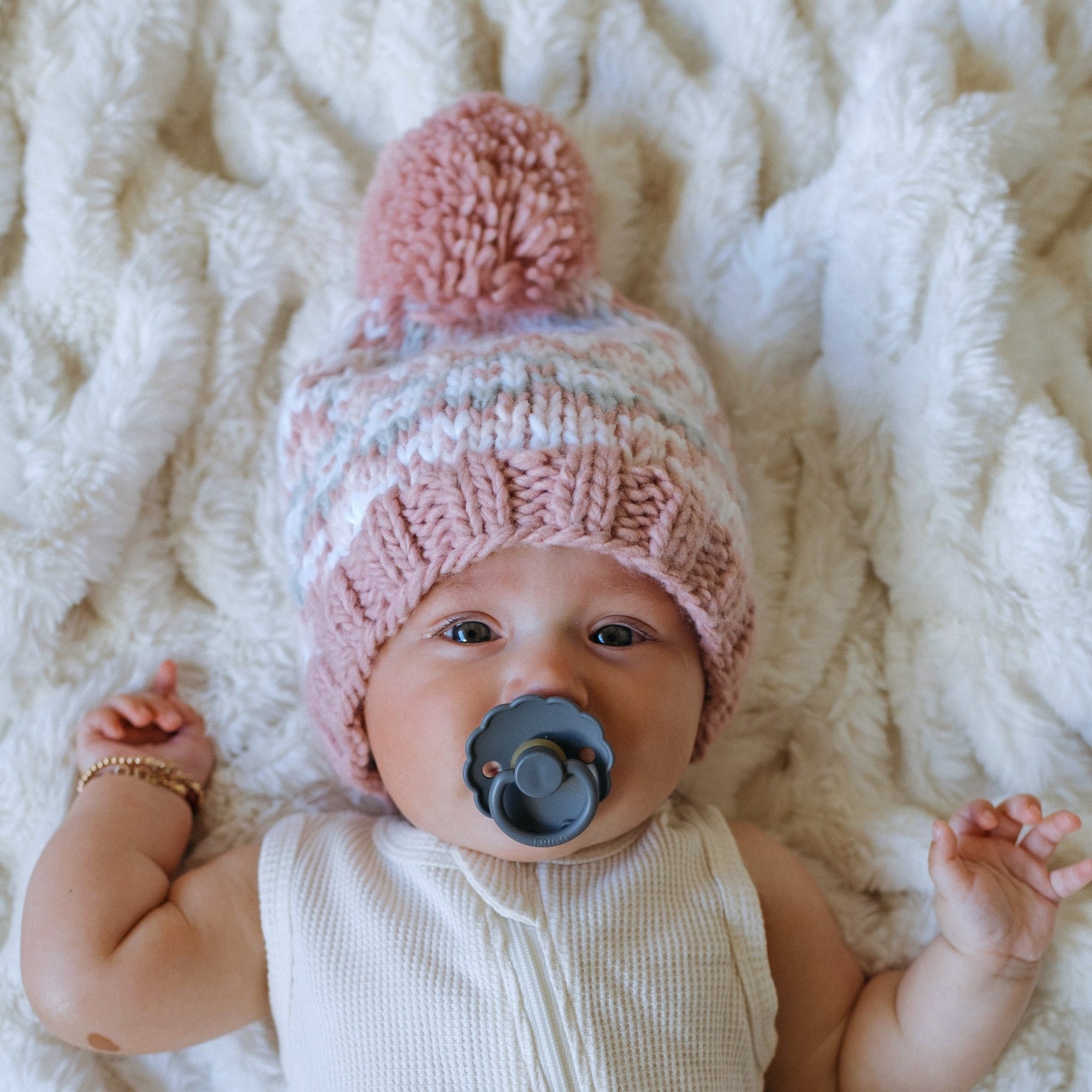 Fairisle Rosy Beanie Hat for Baby & Kids - Beanie Hats