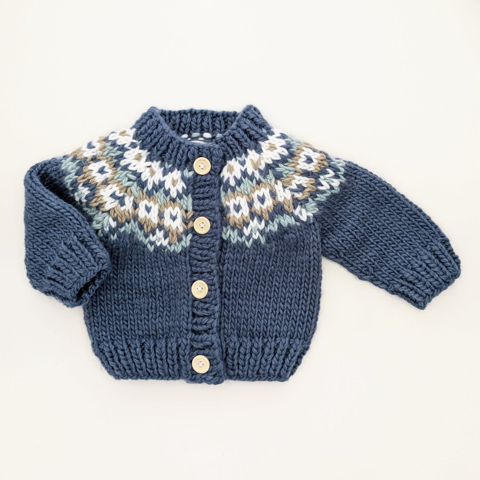 Fairisle Slate Cardigan Sweater for Baby & Toddler due July - Sweaters