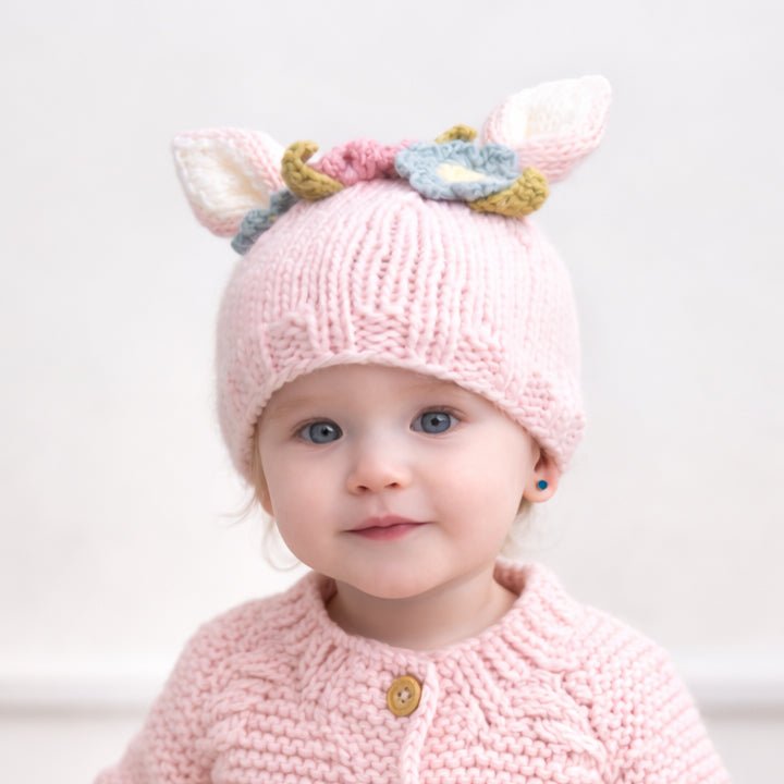 Flower Bunny Beanie Blush/Multi - Beanie Hats