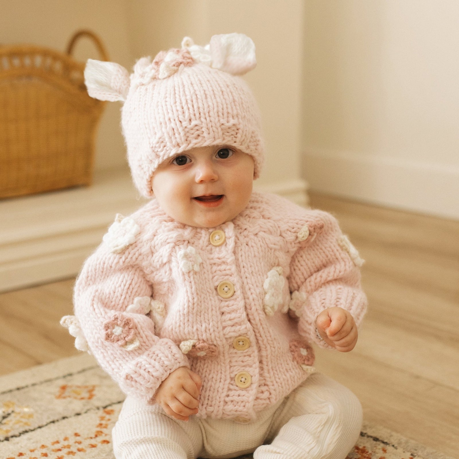 Flower Cardigan Sweater Blush Baby & Toddler - Sweaters