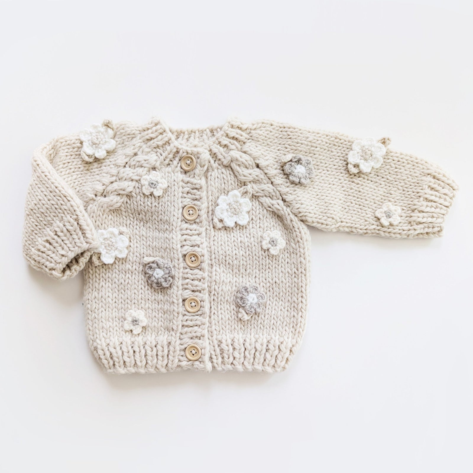 Flower Cardigan Sweater Natural Baby & Toddler due July - Sweaters