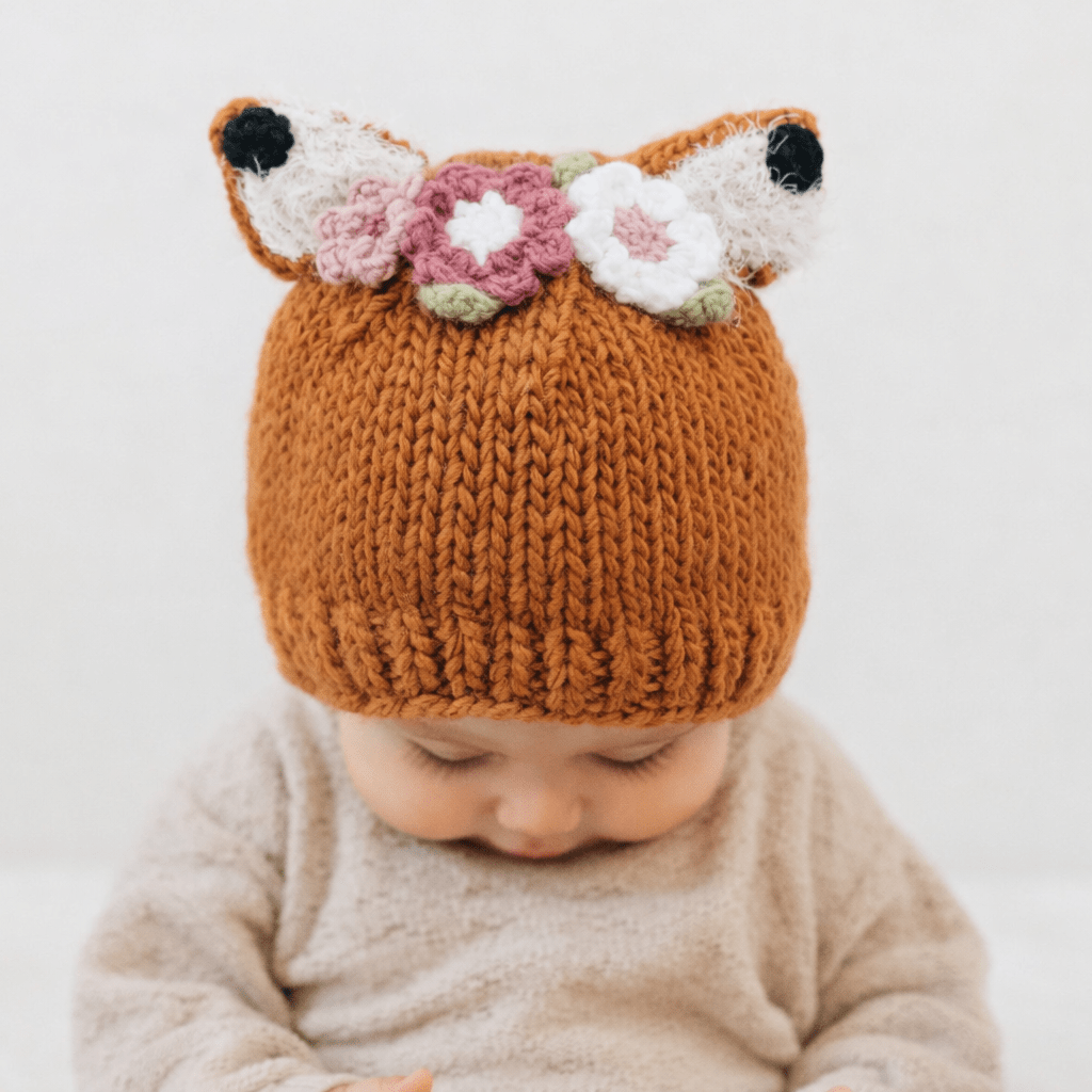 Flower Fox Beanie Hat for Baby &amp; Kids - Beanie Hats
