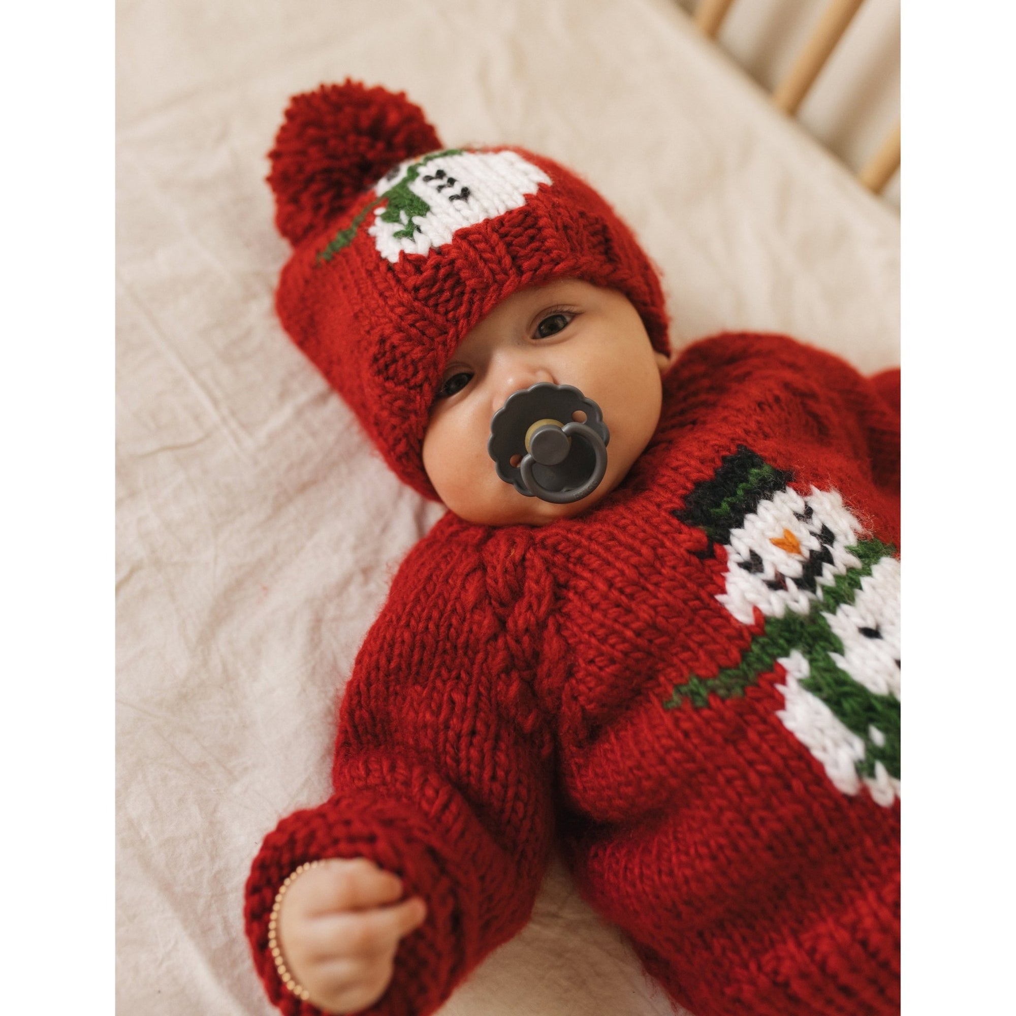 Frosty Snowman Ruby Crew Neck Sweater for Baby & Toddler - Sweaters