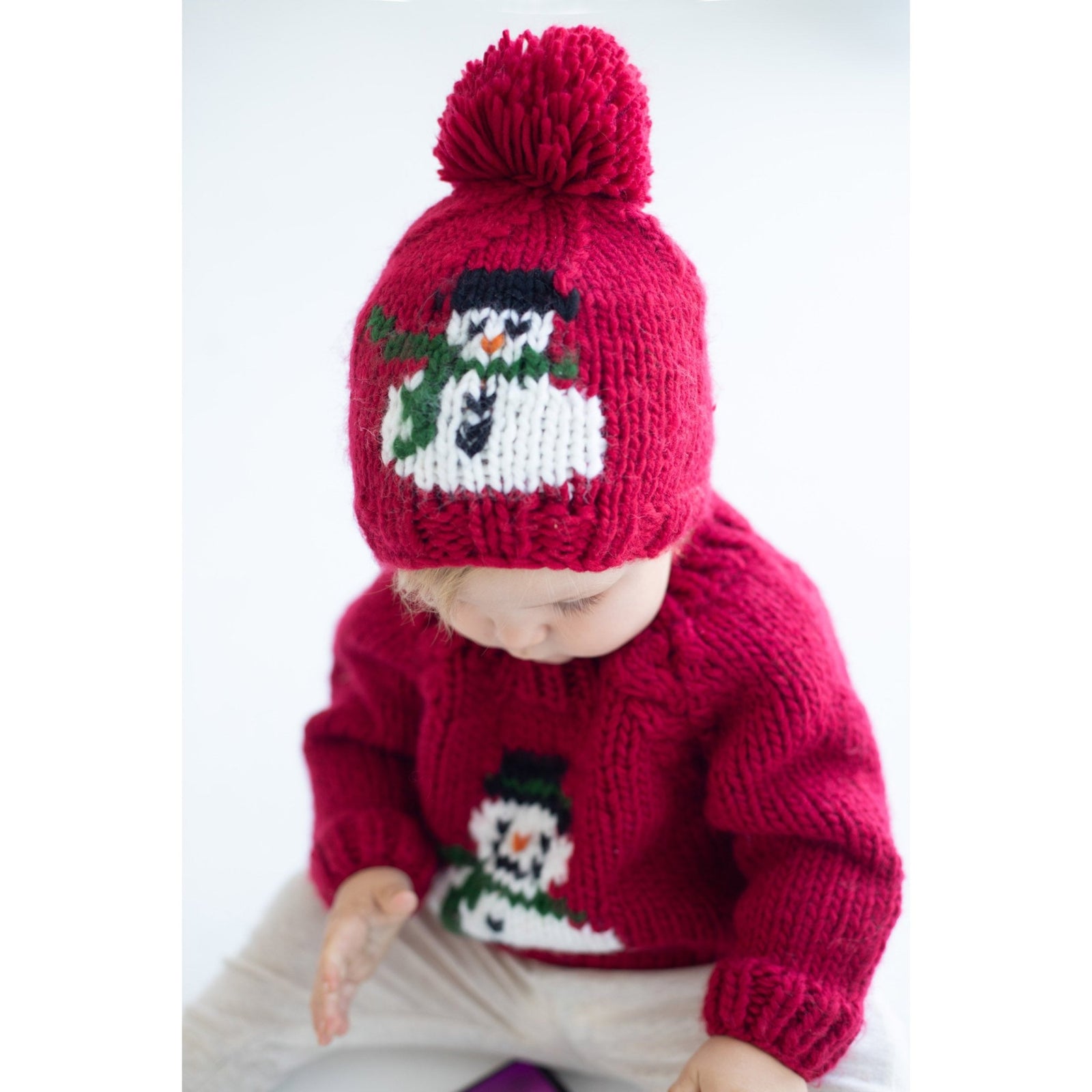 Frosty Snowman Ruby Crew Neck Sweater for Baby & Toddler - Sweaters