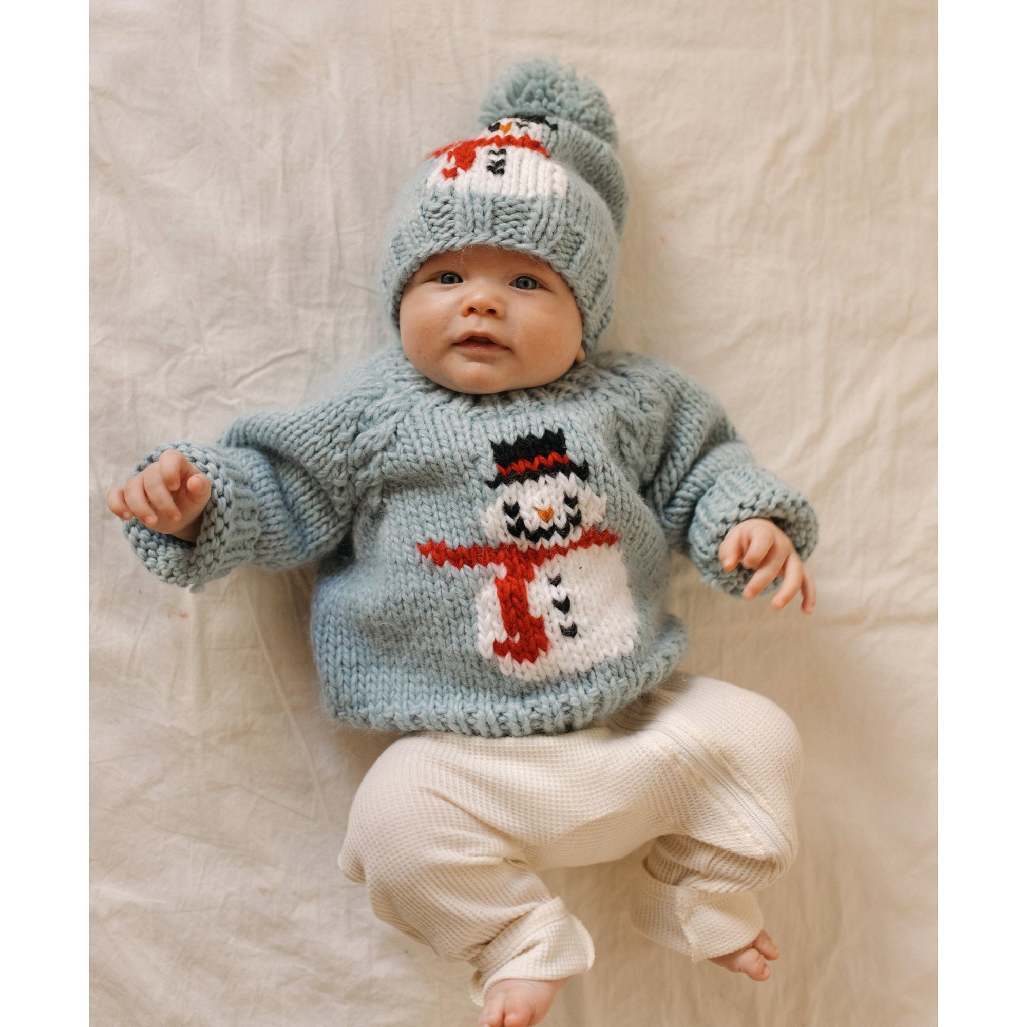 Frosty Snowman Surf Crew Neck Sweater for Baby & Toddler - Sweaters