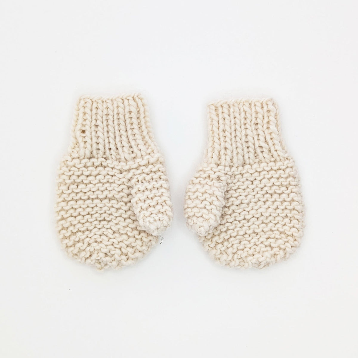 Garter Stitch Mitten Natural for Toddlers &amp; Kids due July - Mittens