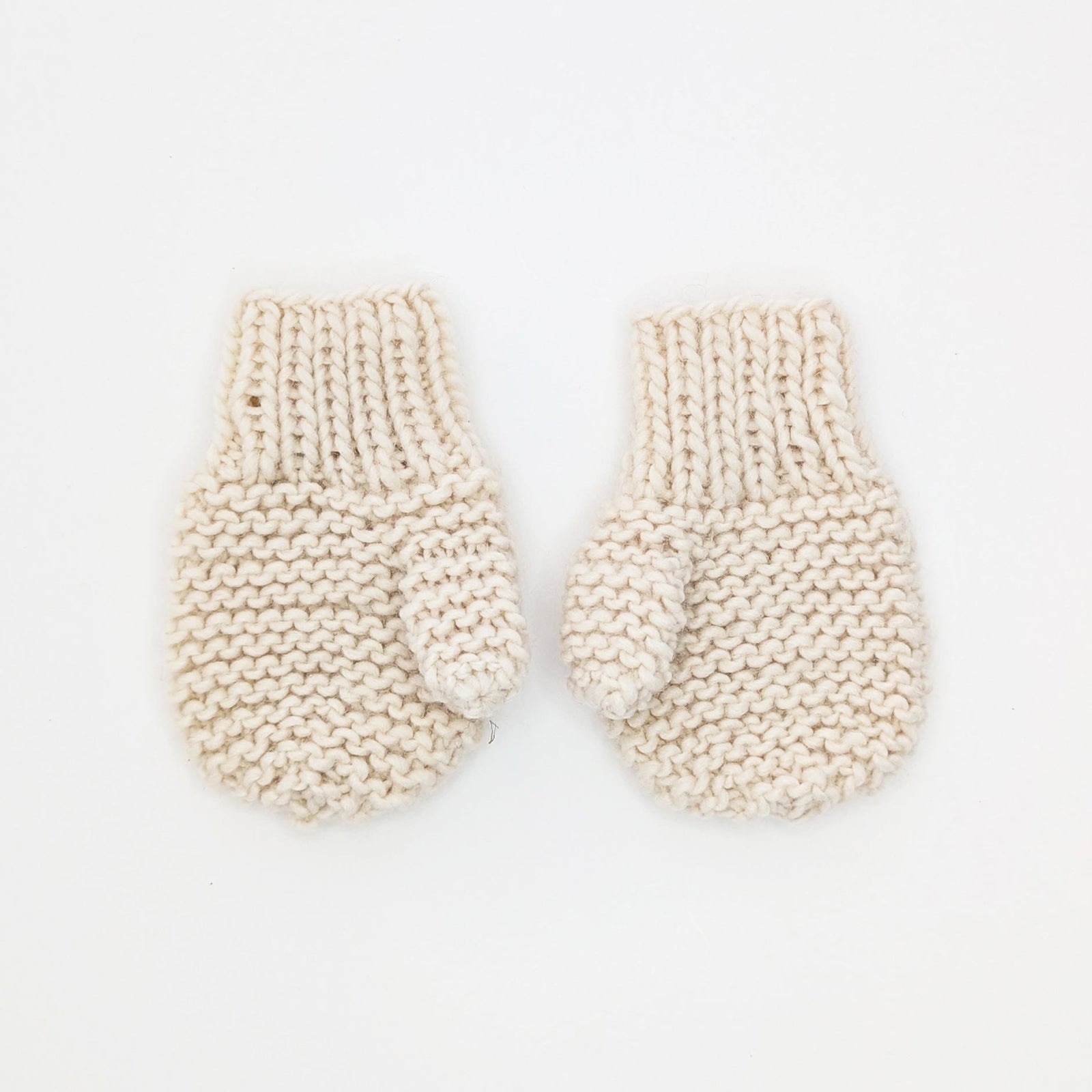 Garter Stitch Mitten Natural for Toddlers & Kids due July - Mittens