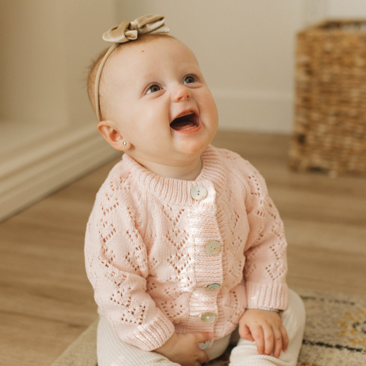 Heart Lace Blush Cardigan Sweater Baby &amp; Toddler - Sweaters