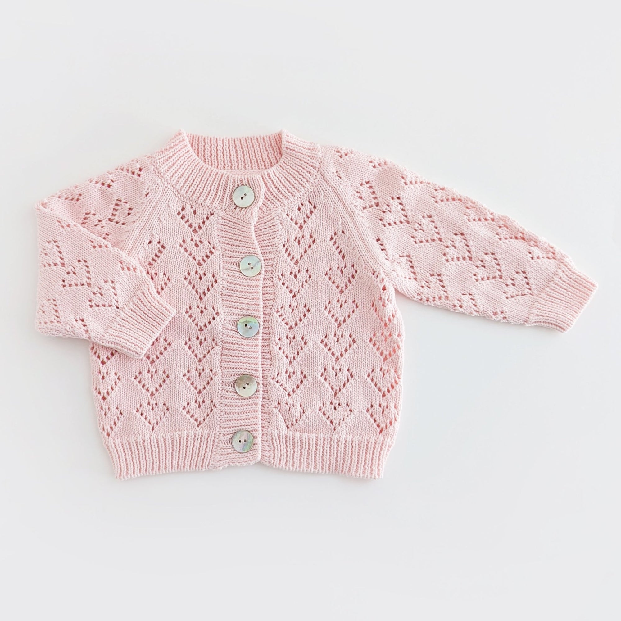 Heart Lace Blush Cardigan Sweater Baby & Toddler - Sweaters