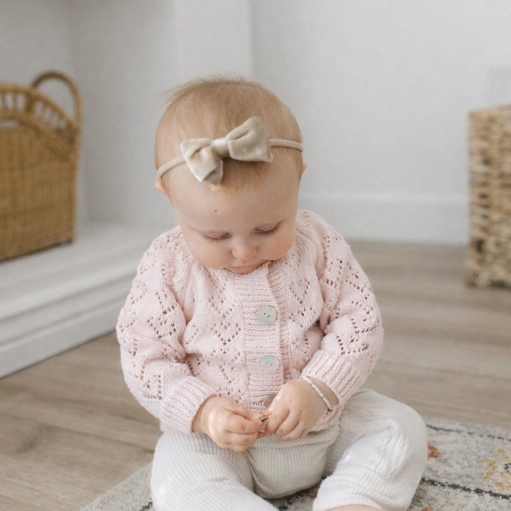 Heart Lace Blush Cardigan Sweater Baby &amp; Toddler - Sweaters