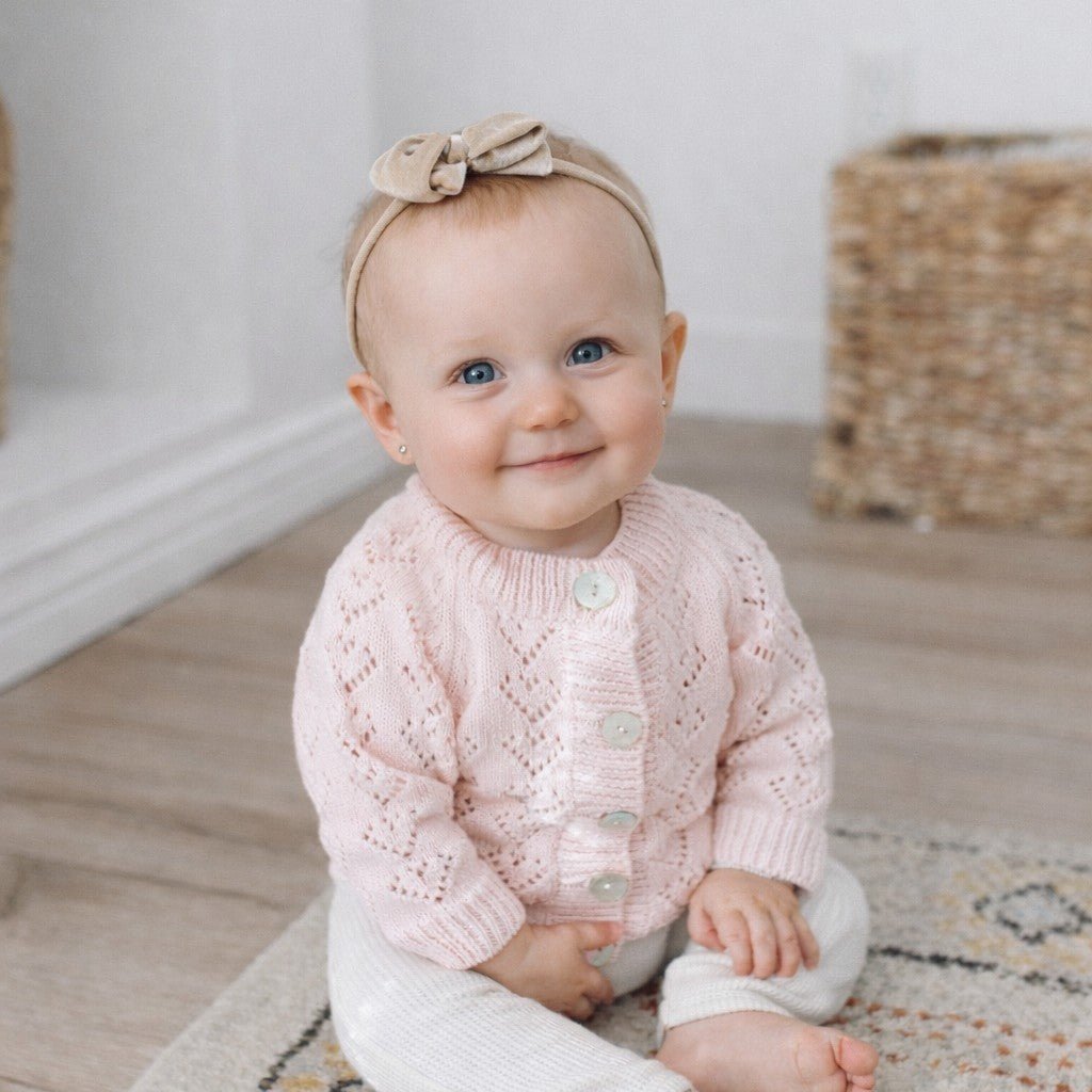 Heart Lace Blush Cardigan Sweater Baby & Toddler