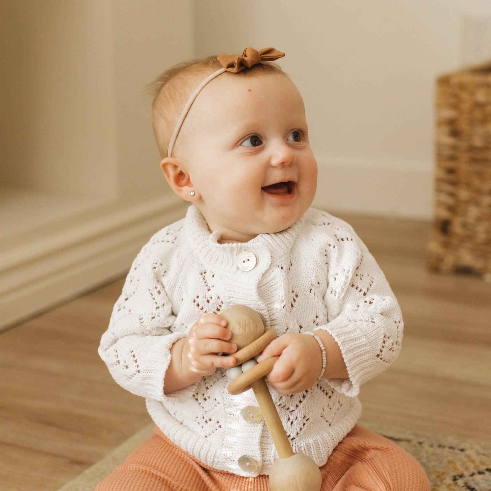 Heart Lace White Cardigan Sweater Baby & Toddler - Sweaters