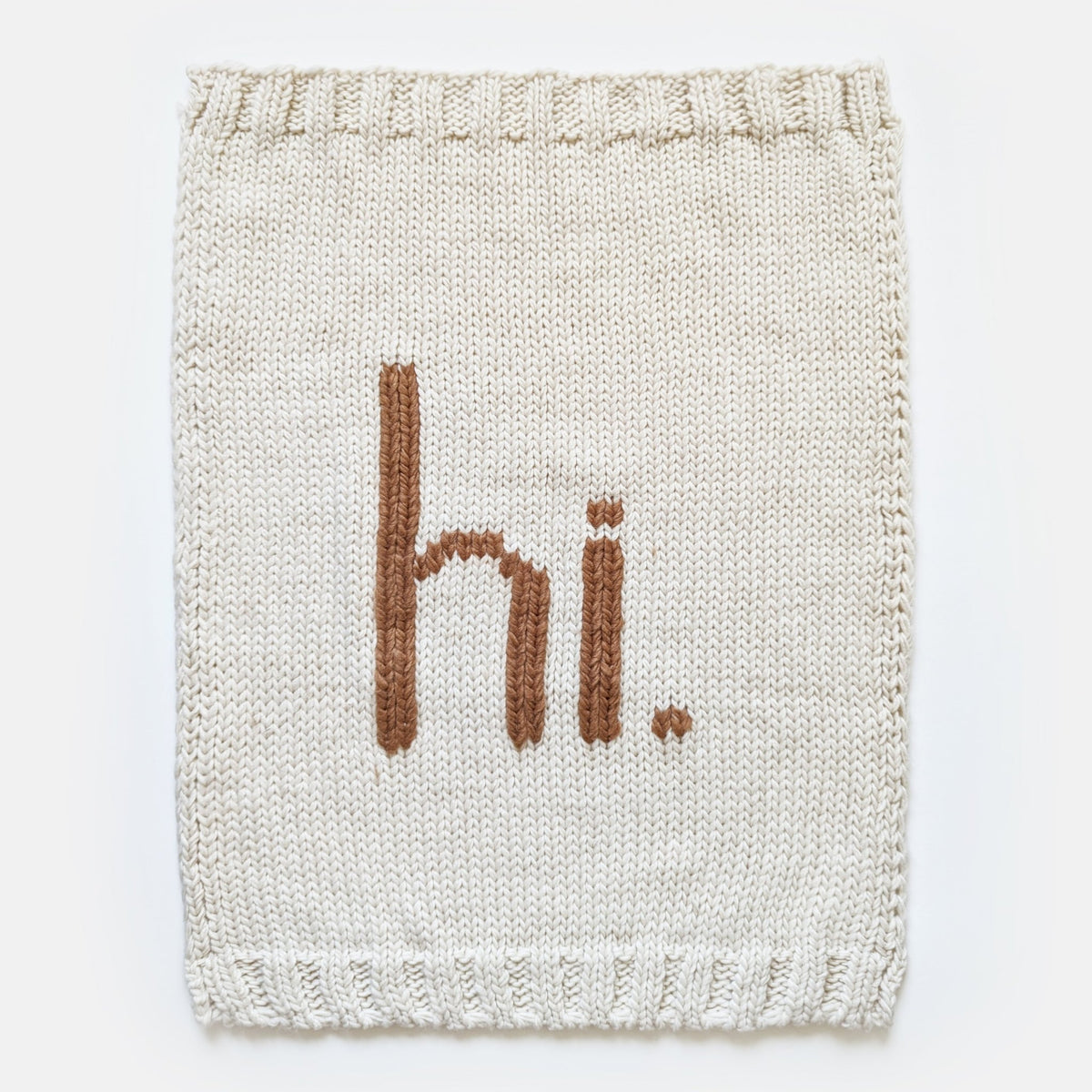 hi. Hand Knit Blanket Pecan - Blanket