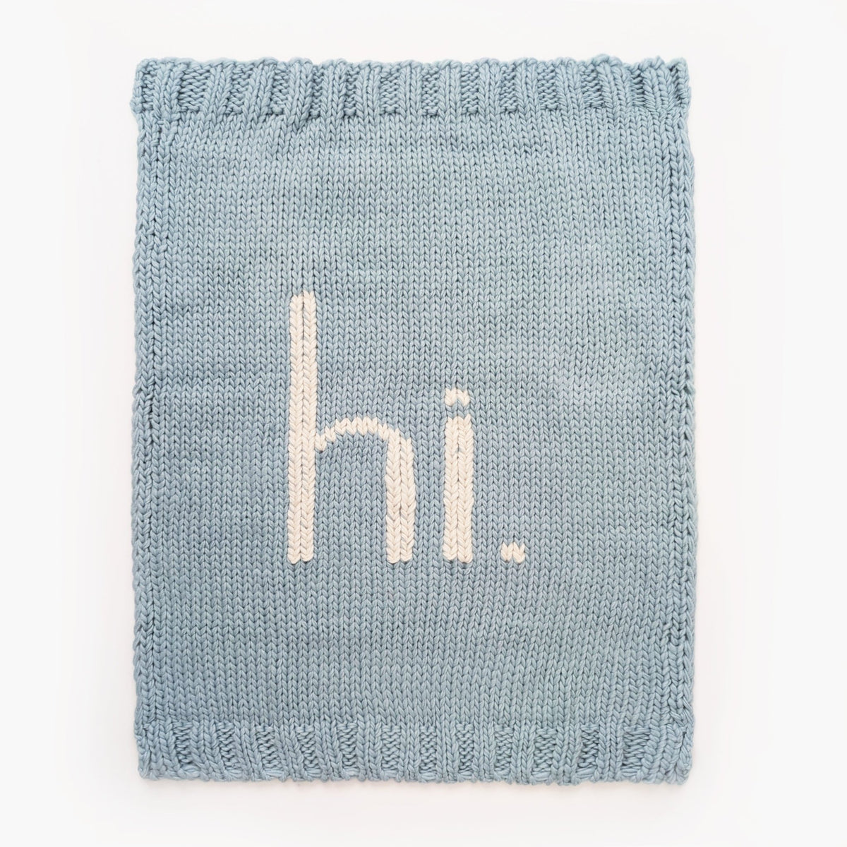 hi. Hand Knit Blanket Surf Blue - Blanket