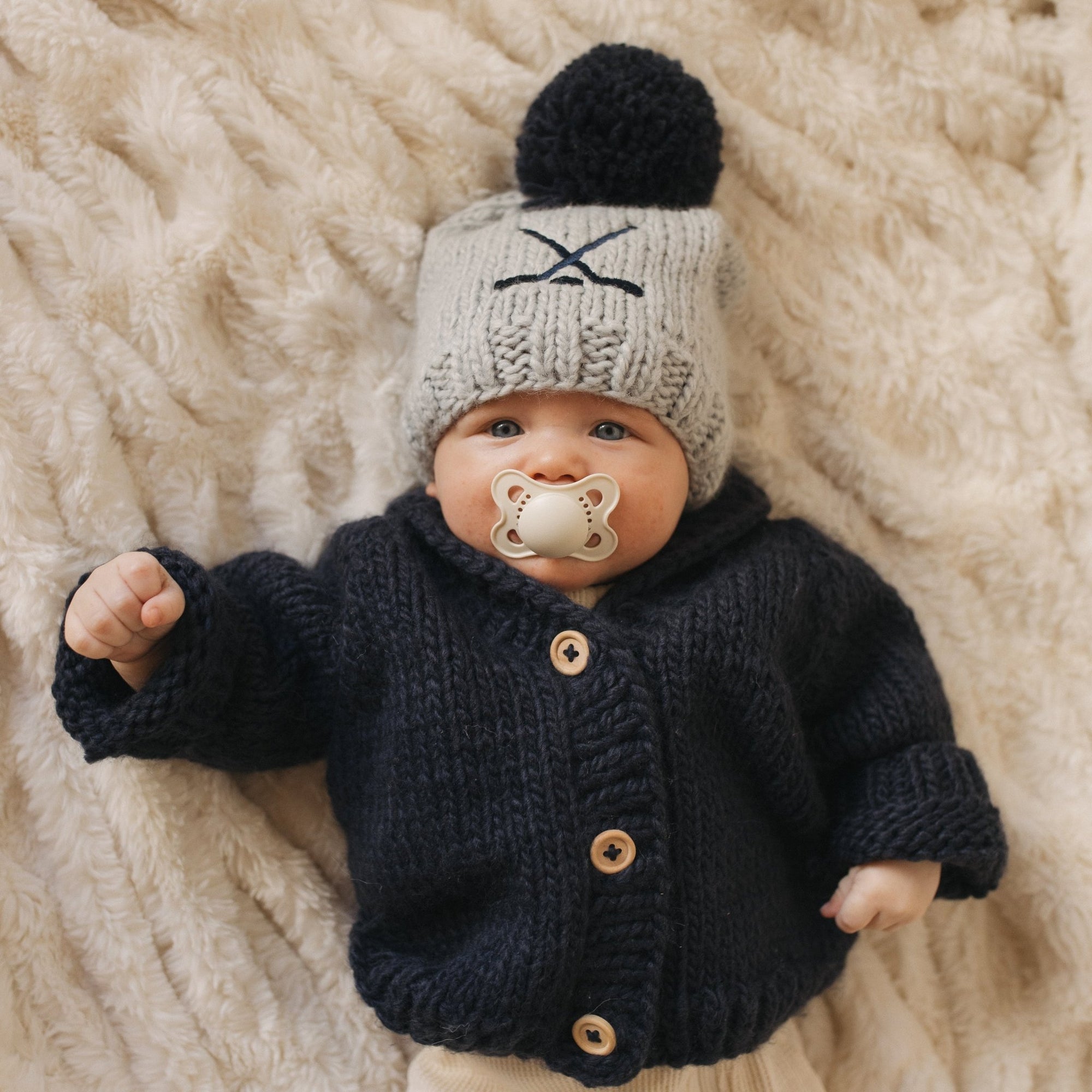 Hockey Ice Grey Beanie Hat for Baby & Kids - Beanie Hats