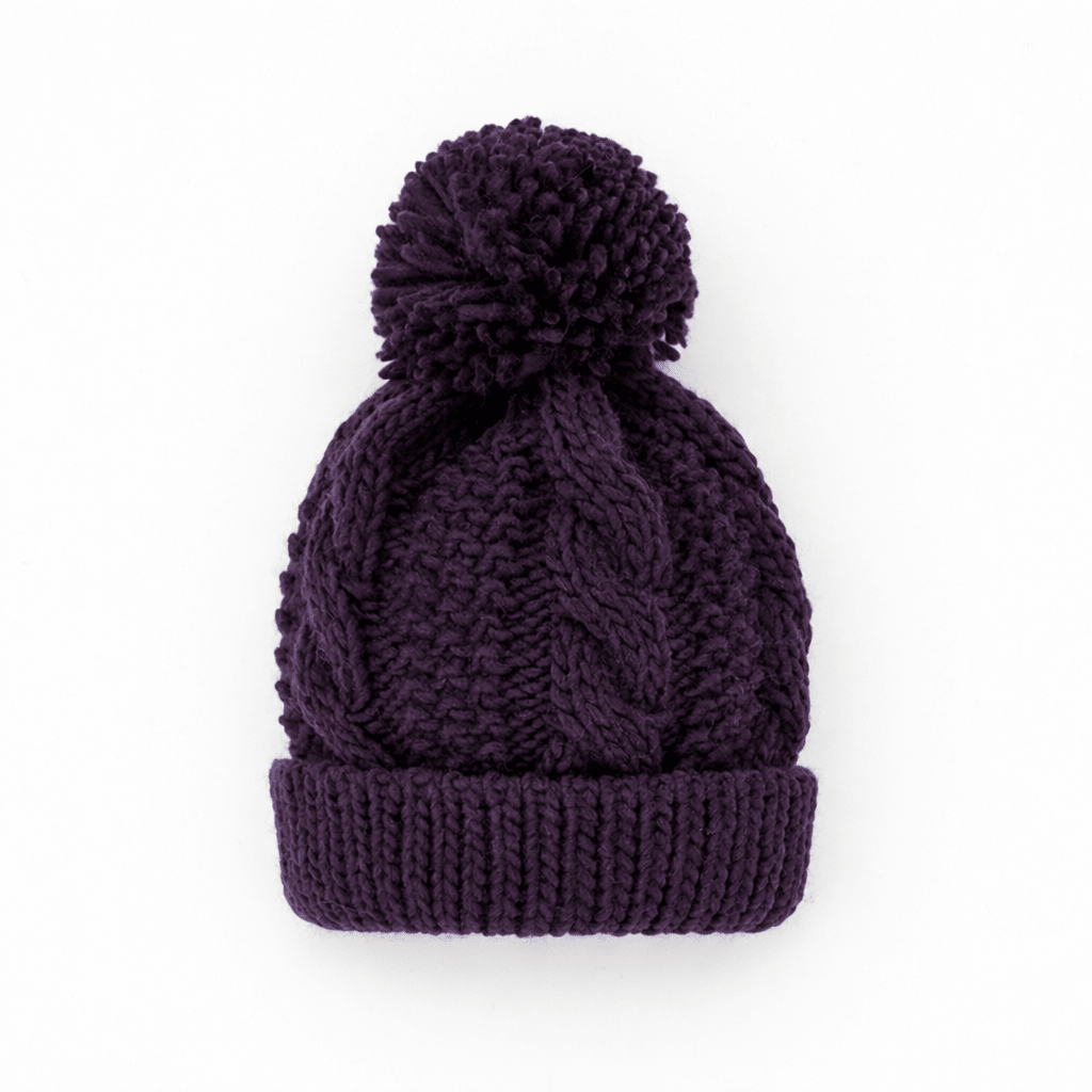 Indigo Cable Knit Beanie Hat for Babies thru Adults - Beanie Hats