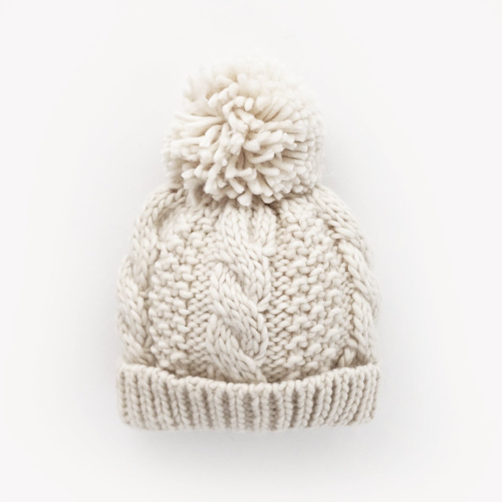 Natural Cable Beanie for Babies thru Adults - Beanie Hats