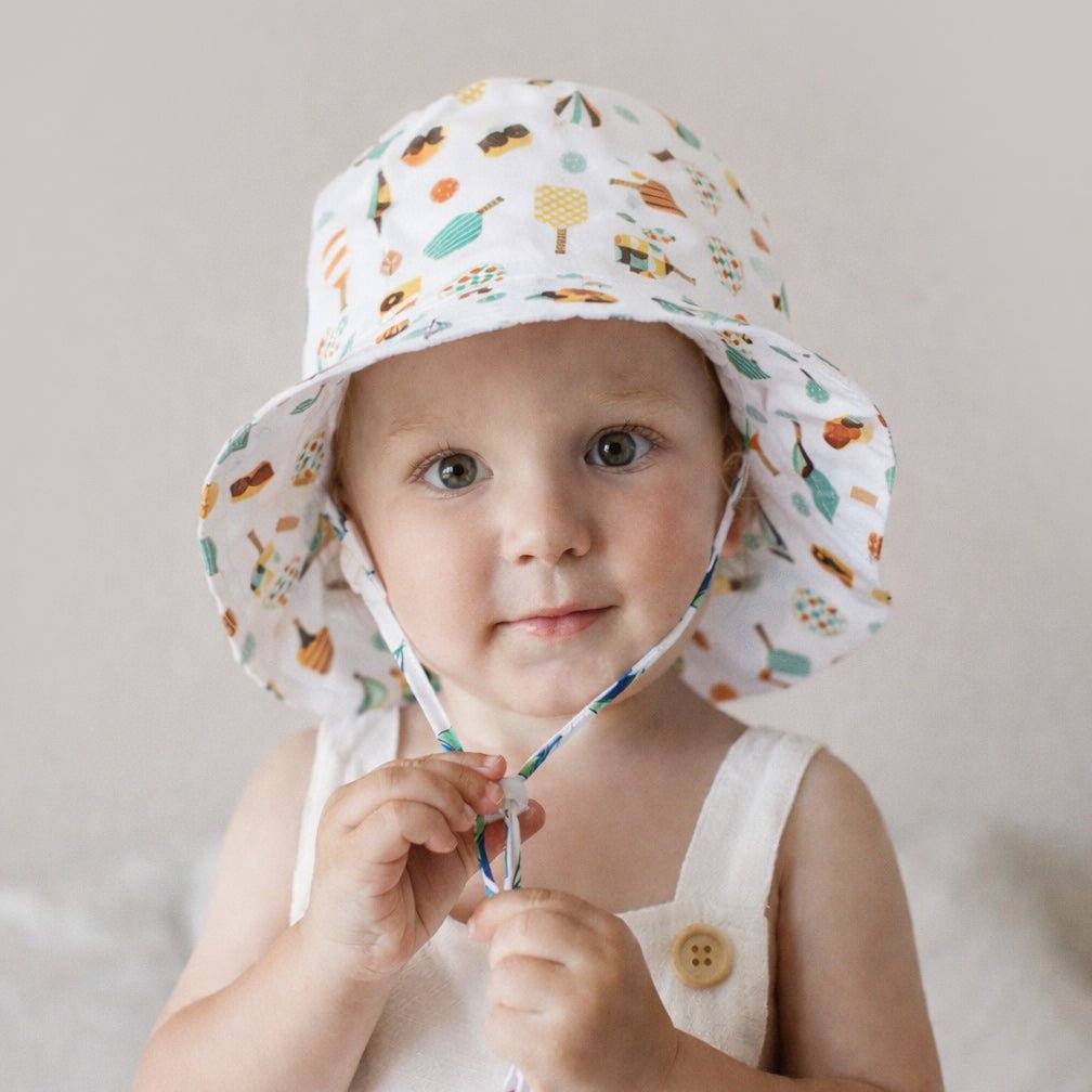 Pickle Ball Bucket Hat UPF 50+ with Adjustable Breakaway Strap - Sunhat