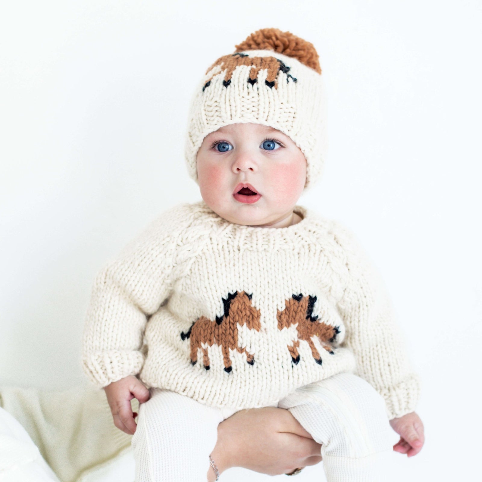 Pony Sweater Natural for Baby & Toddler - Sweaters