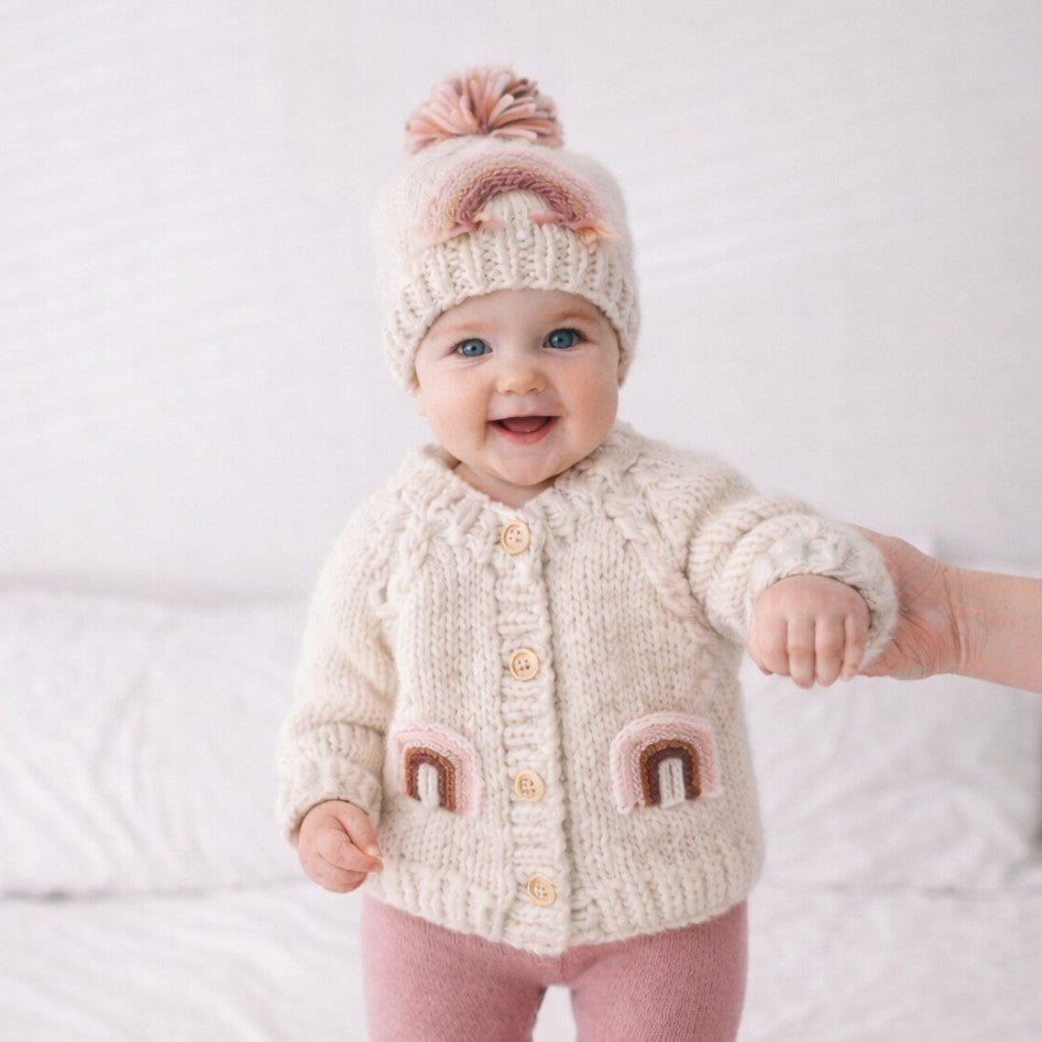 Rainbow Pocket Cardigan Sweater - Sweaters