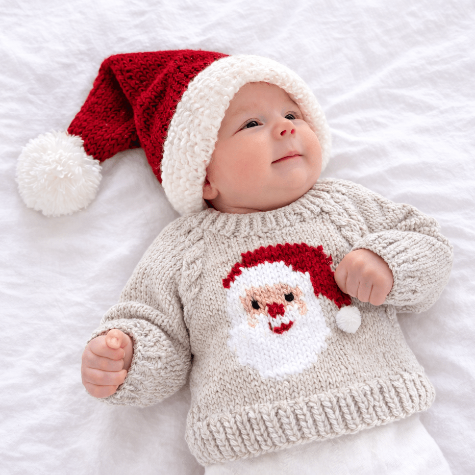 Jolly Santa Sweater Oatmeal for Baby & Toddler - Sweaters