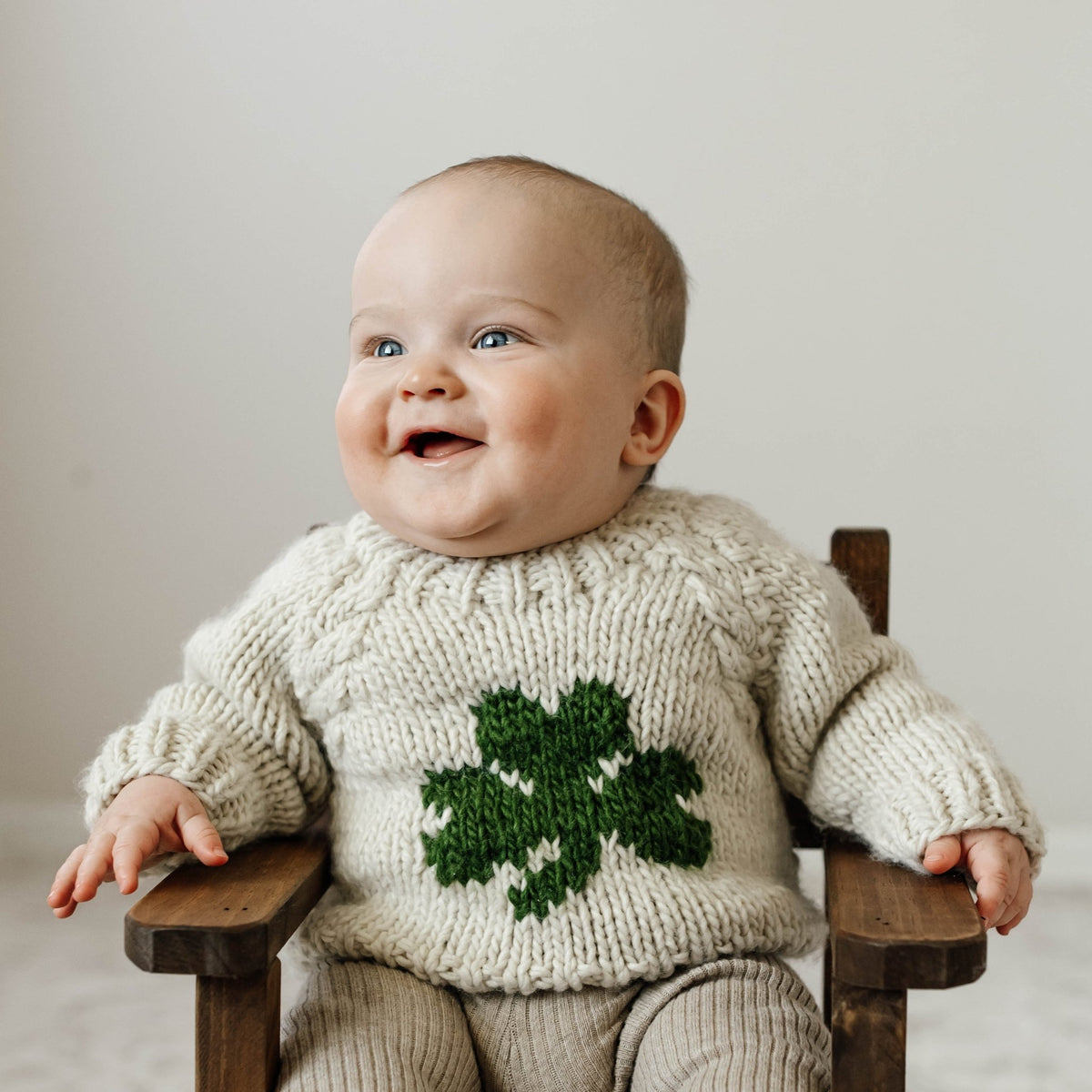 Shamrock Crew Neck Sweater - Sweaters
