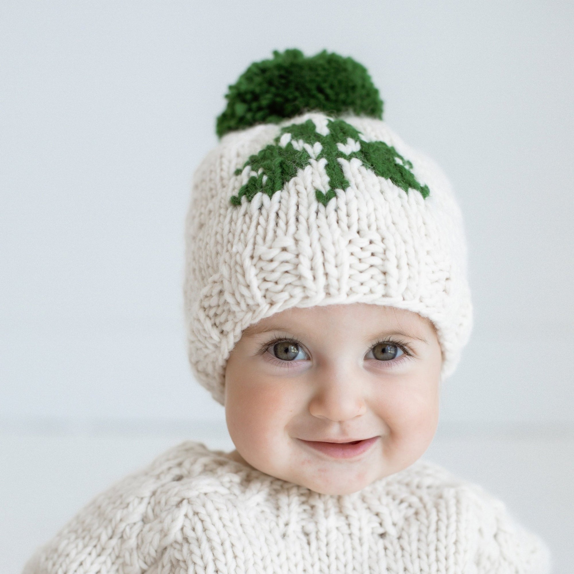 Shamrock St. Patrick's Day Hand Knit Beanie Hat - Beanie Hats