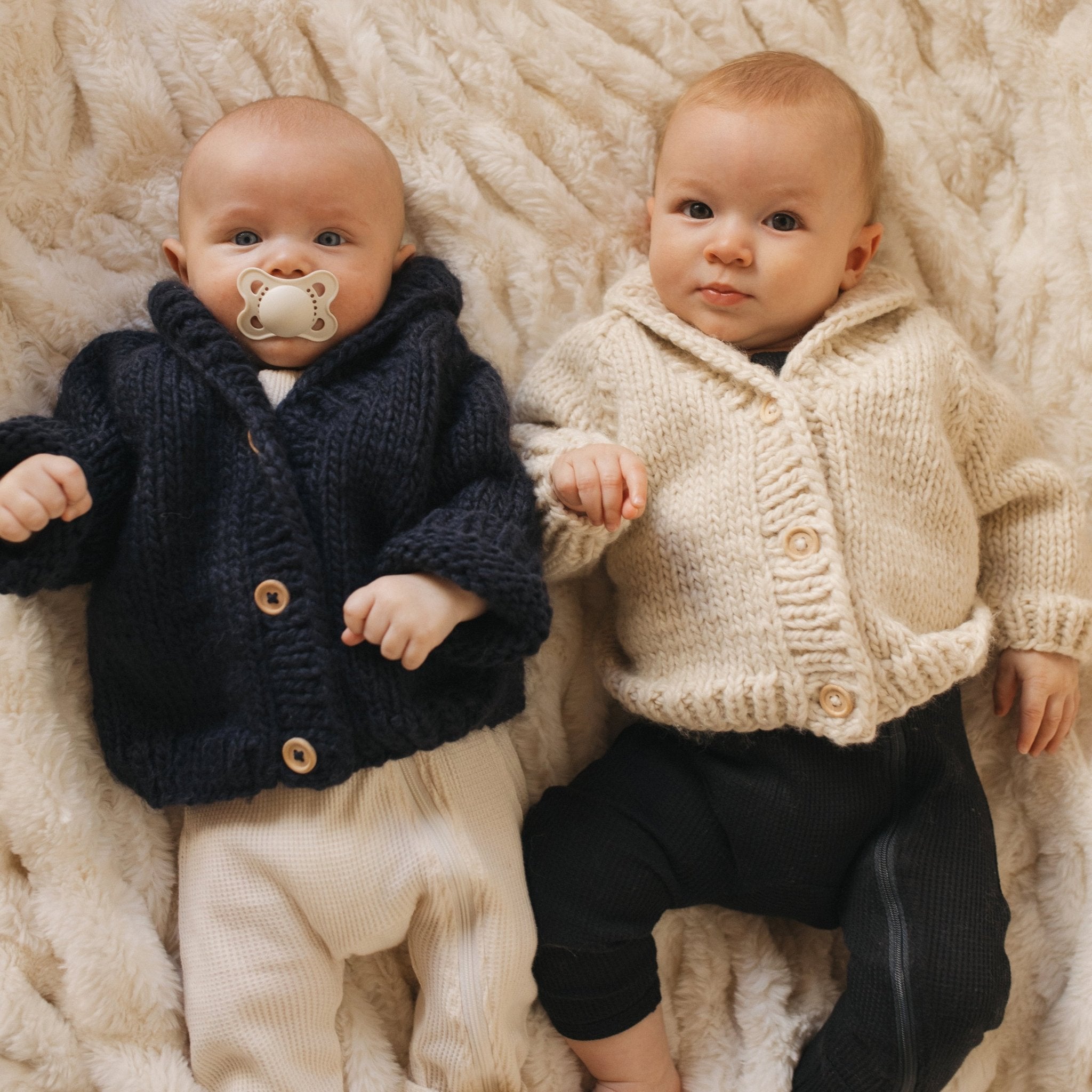 Shawl Collar Indigo Cardigan Sweater