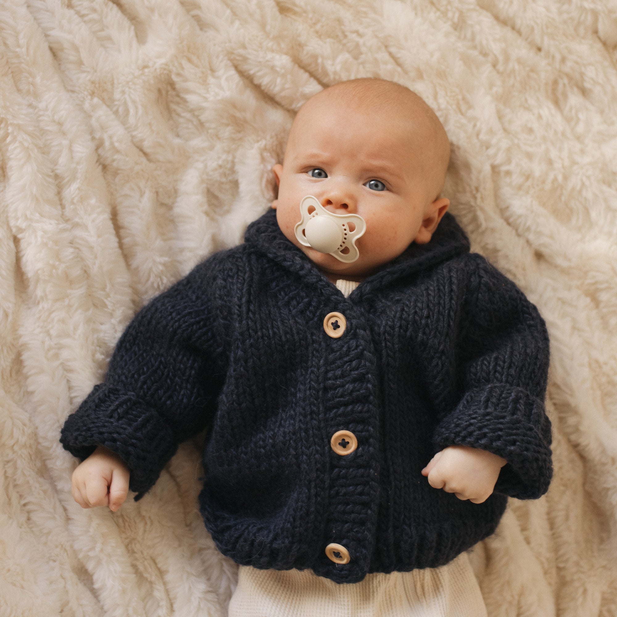 Shawl Collar Indigo Cardigan Sweater for Baby & Toddler - Sweaters