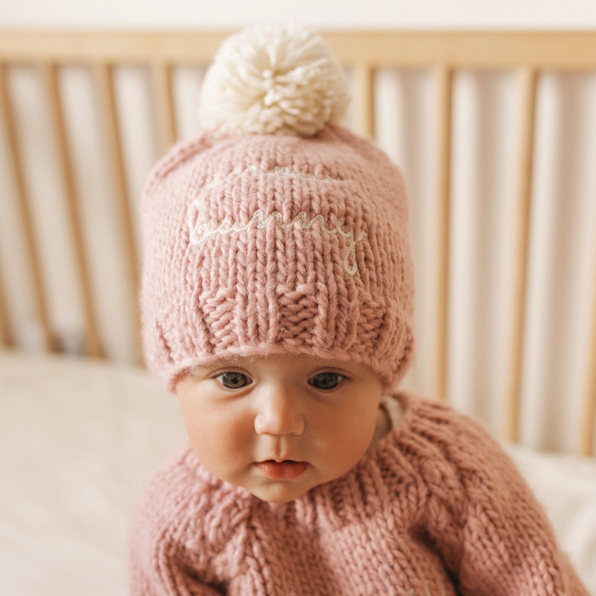 Snow Bunny Rosy Beanie Hat for Baby Kids Huggalugs