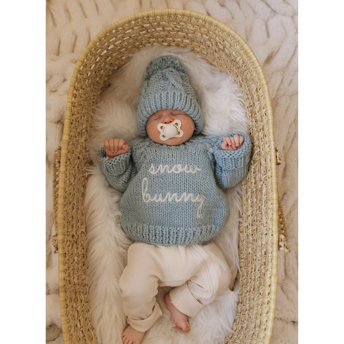 Snow Bunny Surf Blue Crew Neck Sweater for Baby &amp; Toddler - Sweaters