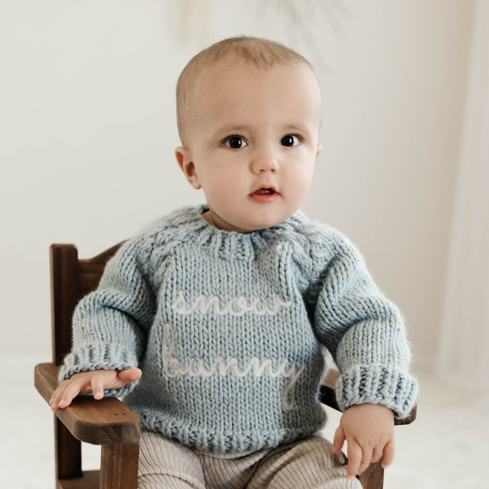 Snow Bunny Surf Blue Crew Neck Sweater for Baby & Toddler - Sweaters