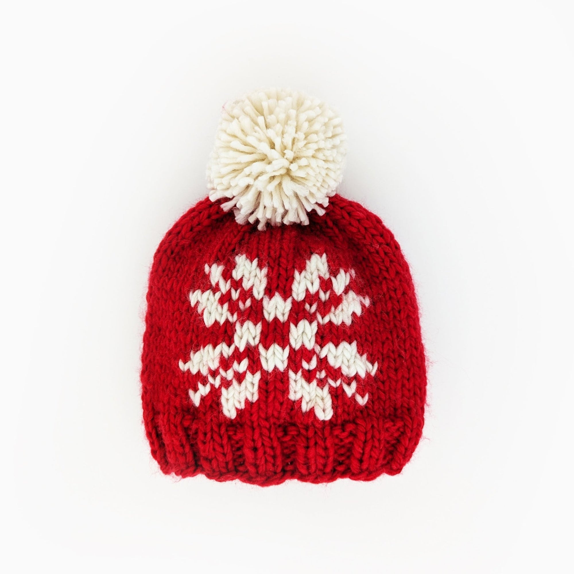 Snowflake Red Beanie Hat for Baby & Kids - Beanie Hats