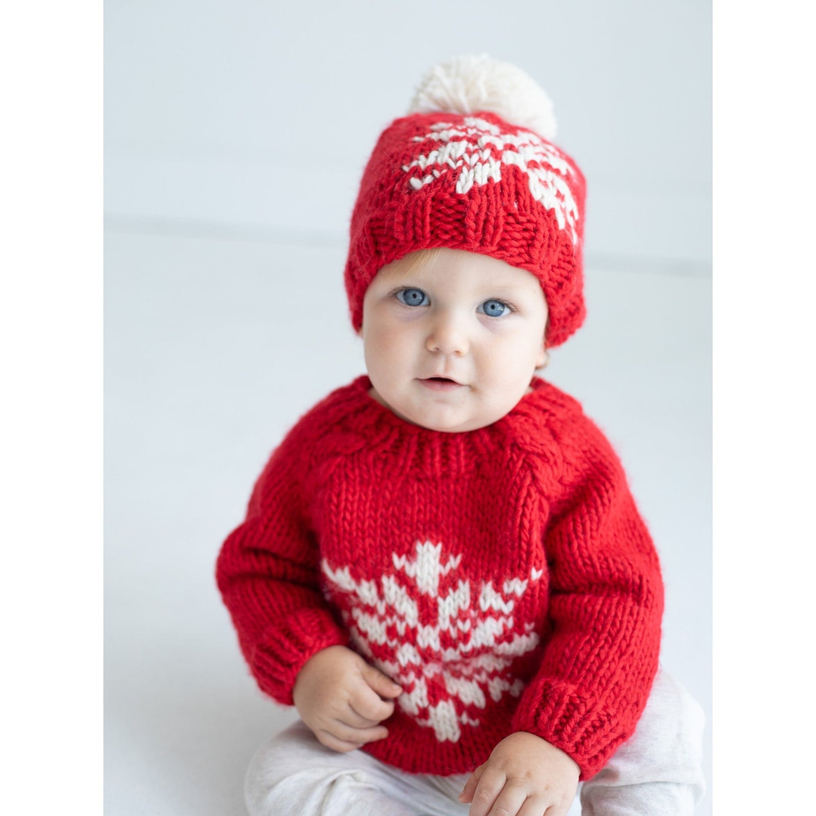 Snowflake Red Crew Neck Sweater for Baby & Toddler - Sweaters