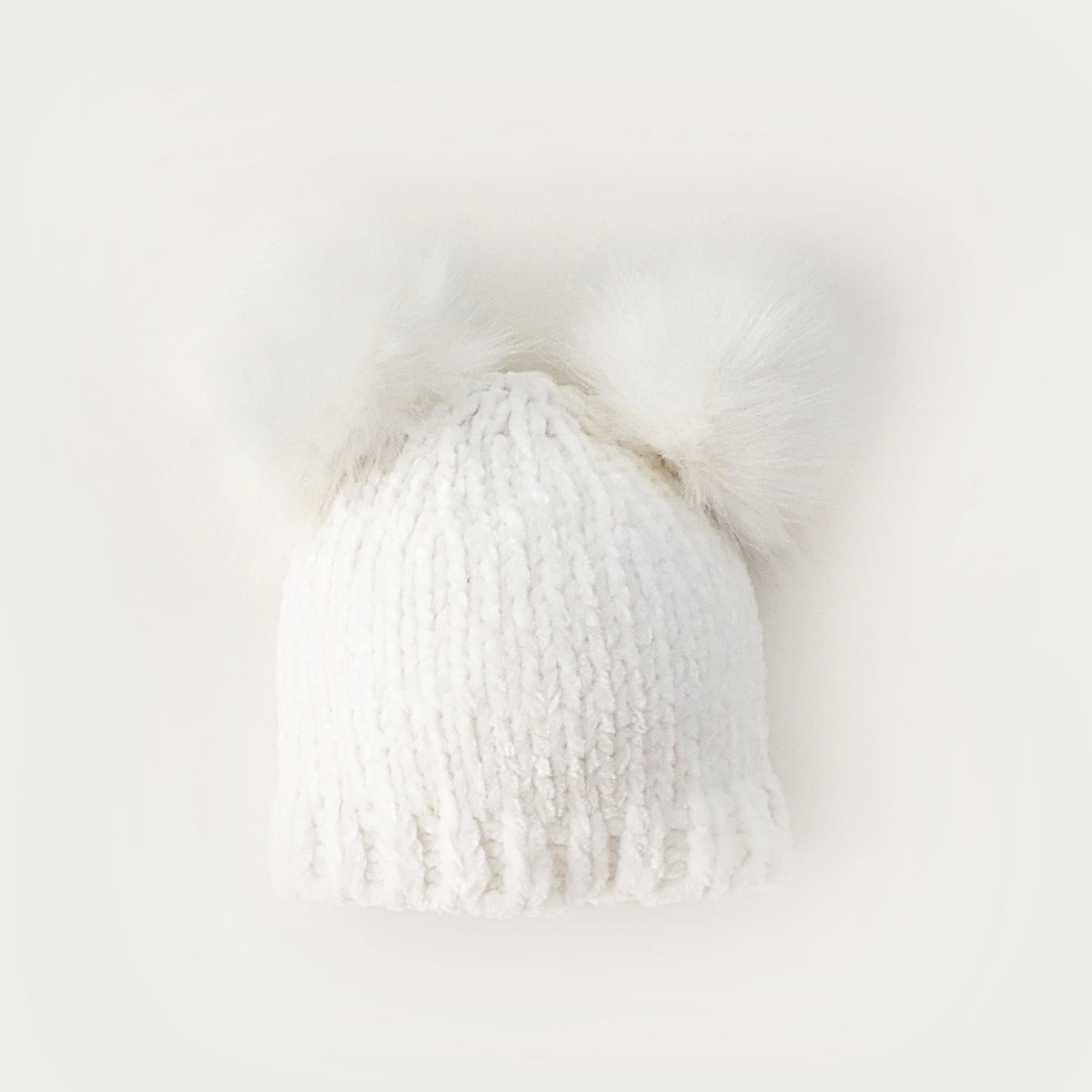 Snowy White Chenille Beanie Hat for Babies, Toddlers &amp; Kids - Beanie Hats