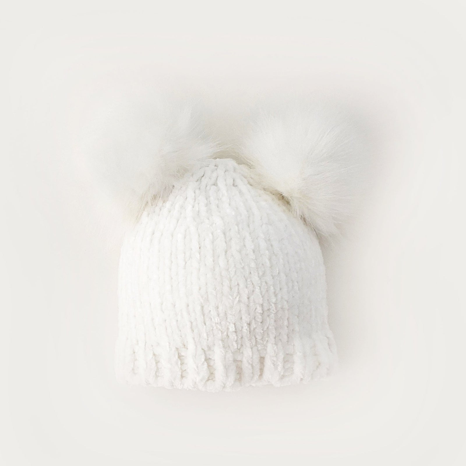 Snowy White Chenille Beanie Hat for Babies, Toddlers & Kids - Beanie Hats