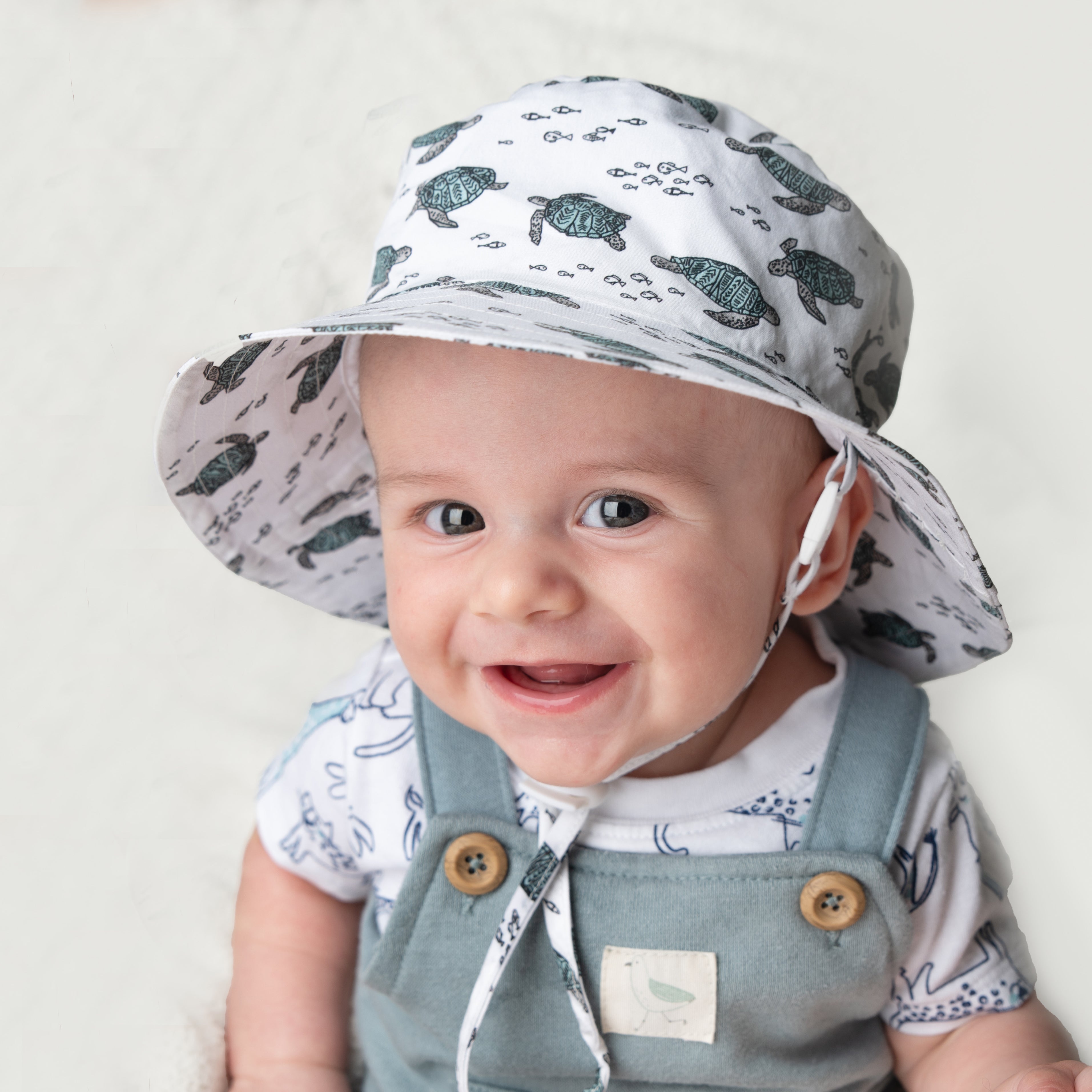 Huggalugs Turtles Bucket Hat 12-24 Months