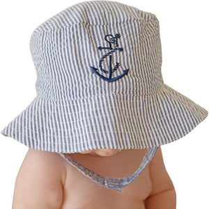 Anchor UPF 25+ Seersucker Bucket Hat - Sunhat