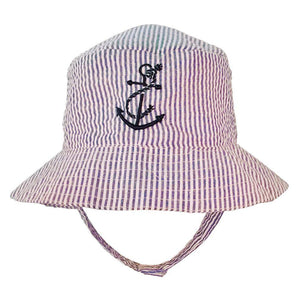 Anchor UPF 25+ Seersucker Bucket Hat - Sunhat