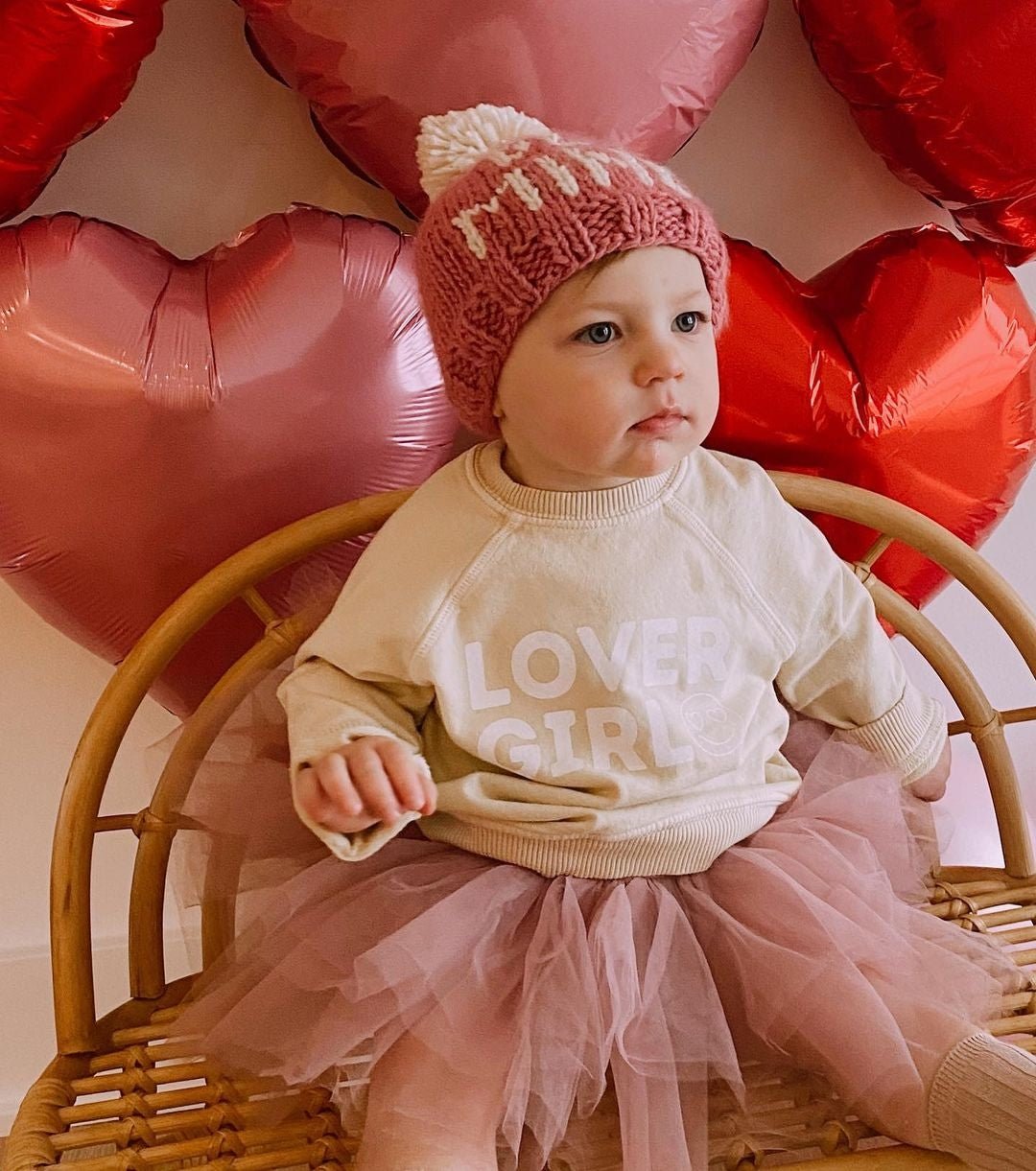 Be Mine Valentine&#39;s Day Hand Knit Beanie Hat - Beanie Hats