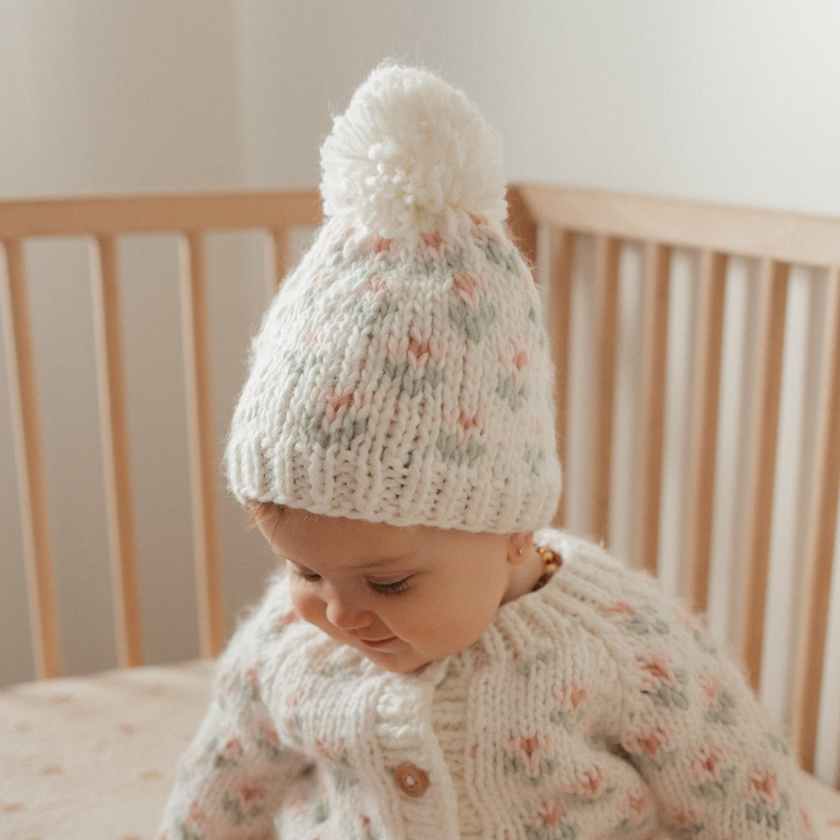 Bitty Blooms Blush Beanie Hat due Jul/Aug - Beanie Hats