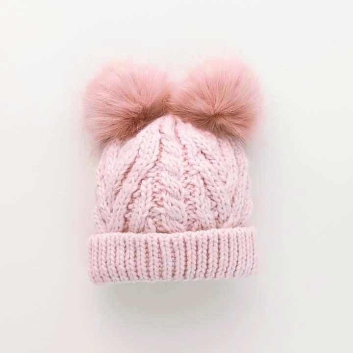 Blush Pink Fluffer Beanie Hat - Beanie Hats