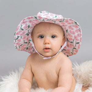 Blush Pink Poppy Sunhat UPF 25+ - Sunhat