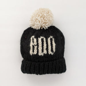 BOO Black Hand Knit Beanie Hat - Beanie Hats